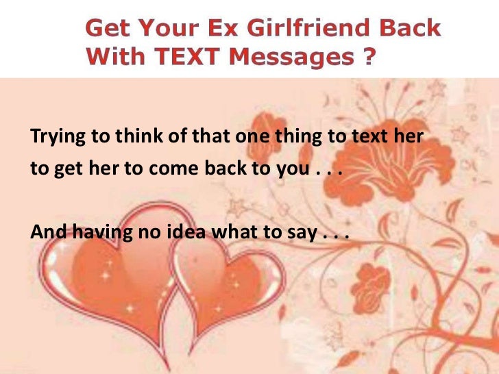Get Your Ex Girlfriend Back
